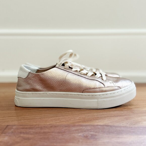 SOLUDOS - Ibiza Platform Leather Sneaker - Womens - Rose Gold - 10 - Picture 9 of 10